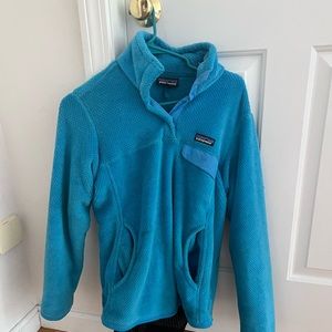Blue Patagonia Quarter Button Up Sweatshirt